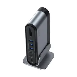 هاب 16 پورت بیسوس Baseus Working Station Multifunctional Type-C CAHUB-BG0G همراه با تبدیل | دراگون شاپ