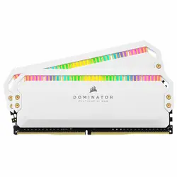 رم کورسیر Corsair 32GB(16GBx2) 5200 Dominator Platinum RGB WHITE DDR5 CL40 | دراگون شاپ
