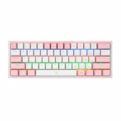 کیبورد ردراگون Keyboard Redragon K617 FIZZ White-Pink Red SW