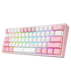 کیبورد ردراگون Keyboard Redragon K617 FIZZ White-Pink Red SW