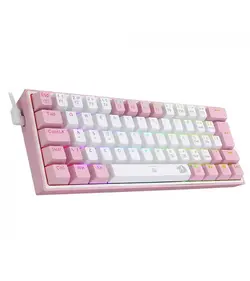 کیبورد ردراگون Keyboard Redragon K617 FIZZ White-Pink Red SW