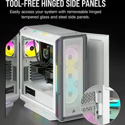 کیس کورسیر Corsair iCUE 5000T RGB White | دراگون شاپ
