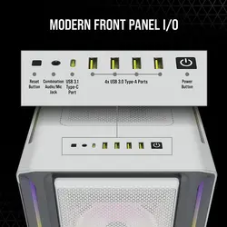 کیس کورسیر Corsair iCUE 5000T RGB White | دراگون شاپ
