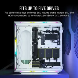کیس کورسیر Corsair iCUE 5000T RGB White | دراگون شاپ