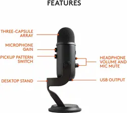 میکروفون گیمینگ Microphone Blue Yeti USB | دراگون شاپ