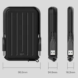 هارد اکسترنال سیلیکون پاور Armor A66 2TB Silicon Power External Hard Drive Black | دراگون شاپ