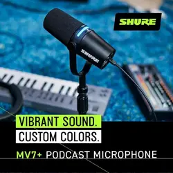 میکروفون شور Shure MV7+ Podcast Microphone | دراگون شاپ