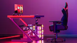 میز گیمینگ ارگونومی زئوس Gaming Desk ZEUS RGB Black | دراگون شاپ