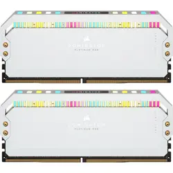 رم کورسیر RAM Corsair DOMINATOR PLATINUM RGB White 64GB 32GBx2 5200MHz CL40 DDR5 | دراگون شاپ