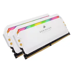 رم کورسیر RAM Corsair DOMINATOR PLATINUM RGB White 64GB 32GBx2 5200MHz CL40 DDR5 | دراگون شاپ