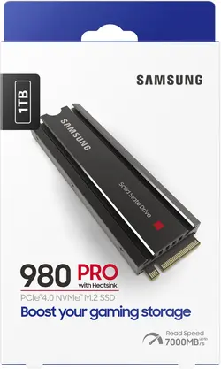 اس اس دی سامسونگ SSD SAMSUNG 980PRO M.2 2280 NVMe 1TB With Heatsink | دراگون شاپ