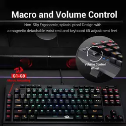 کیبورد ردراگون Keyboard Redragon K588 Broadsword