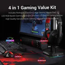 باندل کیبورد و موس گیمینگ ردراگون Keyboard and Mouse Gaming Redragon S101-BA-1 | دراگون شاپ