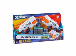 تفنگ دوقلو ایکس شات X-Shot Reflex6 | دراگون شاپ