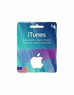 گیفت کارت اپل 4 دلاری 4 Apple iTunes Gift Card USA | دراگون شاپ