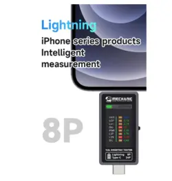 تستر USB مدار شارژ اندروید و ایفون MECHANIC T824