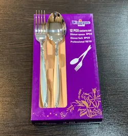 قاشق و چنگال استیل یونیک ماینز خطی