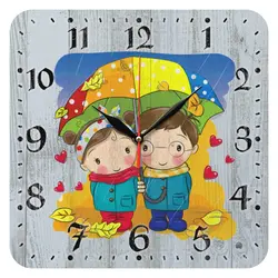 ساعت دیواری کودک طرح چتر و باران