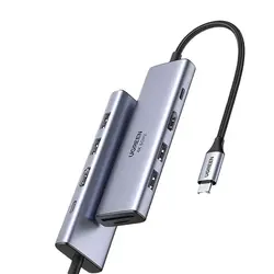 هاب مبدل یوگرین Type C to HDMI +USB 3.0*3 + SD/TF مدل CM195 کد 70410