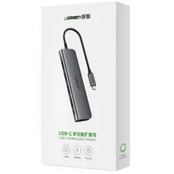 هاب مبدل یوگرین Type C to HDMI +USB 3.0*3 + SD/TF مدل CM195 کد 70410