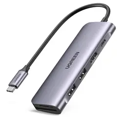 هاب مبدل یوگرین USB-C To HDMI+2*USB 3.0 A+SD/TF+PD مدل CM195 کد 70411