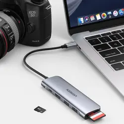 هاب مبدل یوگرین USB-C To HDMI+2*USB 3.0 A+SD/TF+PD مدل CM195 کد 70411