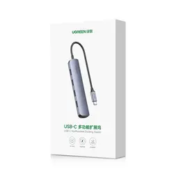 هاب مبدل یوگرین USB-C To HDMI+4*USB 3.0 A مدل CM417 کد 20197