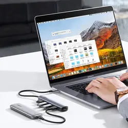 هاب مبدل یوگرین USB-C To HDMI+4*USB 3.0 A مدل CM417 کد 20197