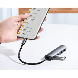 هاب مبدل یوگرین USB-C To HDMI+4*USB 3.0 A مدل CM417 کد 20197