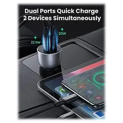 شارژر فندکی USB-C PD+USB-A QC (30+22.5)W یوگرین مدل CD213 - ایزی مارکت