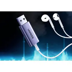 مبدل یا کارت صدا  2.0 USB به جک 3.5 میلی متری یوگرین مدل CM383 کد 80864