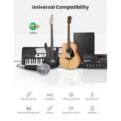 کابل 1 به 1 صدا استریو 6.35 میلی متر (AUX) یوگرین مدل AV128 کد 10636