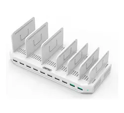 هاب شارژر 10 پورت یونیتک مدل Y-2190A | با دو پورت Qualcomm 3.0 - ایزی مارکت