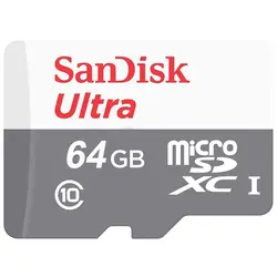 کارت حافظه microSDXC سن دیسک مدل Ultra کلاس 10 استاندارد UHS-I U1 سرعت 100MBps ظرفیت 64 گیگابایت