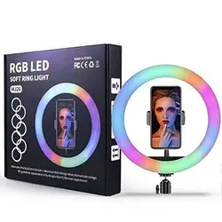 رینگ لایت مدل MJ26-RGB به همراه سه پایه