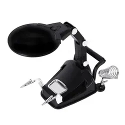 گیره مونتاژ ذره بین دار به همراه پایه هویه و نگهدارنده سیم لحیم مدل TH-7027