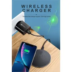 شارژر وایرلس موبایل 10W با ورودی Micro USB