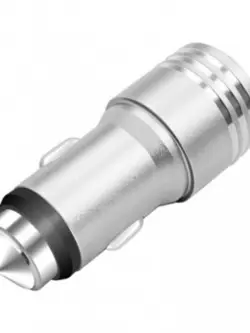شارژر فندکی بدنه فلزی با خروجی 2 پورت USB