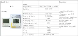 دماسنج و رطوبت سنج دیجیتالی آلارم دار AL-3