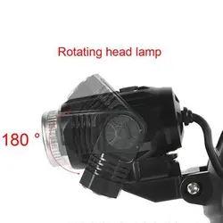 چراغ قوه پیشانی - هدلایت شارژی 3 لامپه چرخان با چراغ اضطراری