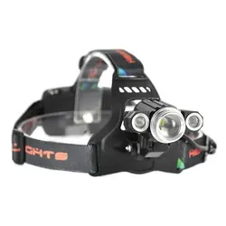 چراغ قوه پیشانی - هدلایت شارژی 3 لامپه چرخان با چراغ اضطراری