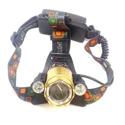 چراغ قوه پیشانی - هدلایت شارژی 3 لامپه چرخان T601