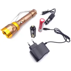 چراغ قوه شکاری - پلیسی زوم دار دستی 1200w طلایی