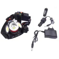 چراغ قوه پیشانی هدلایت شارژی 3 لامپه COB