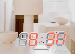 ساعت دیواری و رومیزی دیجیتال سه بعدی بدنه سفید مدل X Segment Clock