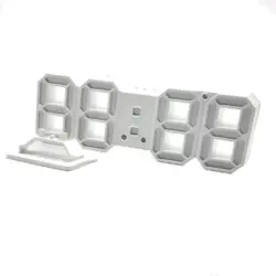 ساعت دیواری و رومیزی دیجیتال سه بعدی بدنه سفید مدل X Segment Clock