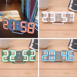 ساعت دیواری و رومیزی دیجیتال سه بعدی بدنه سفید مدل X Segment Clock