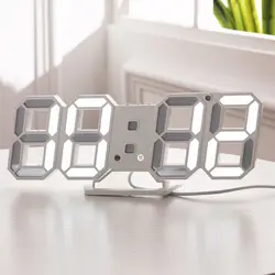 ساعت دیواری و رومیزی دیجیتال سه بعدی بدنه سفید مدل X Segment Clock