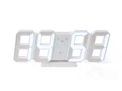 ساعت دیواری و رومیزی دیجیتال سه بعدی بدنه سفید مدل X Segment Clock