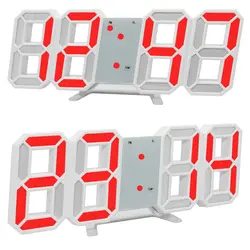 ساعت دیواری و رومیزی دیجیتال سه بعدی بدنه سفید مدل X Segment Clock